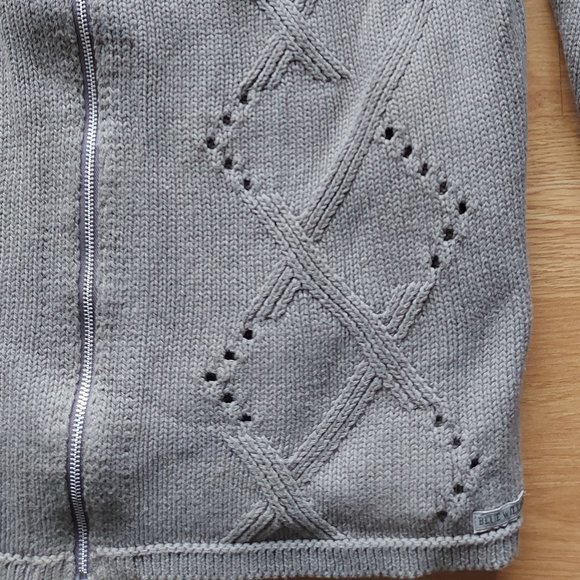 Blue Willis Knit Zip-up Sweater - Picture 2 of 10